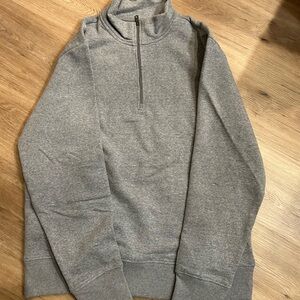 Amazon Essentials Men's Gray Zip-Up Sweater